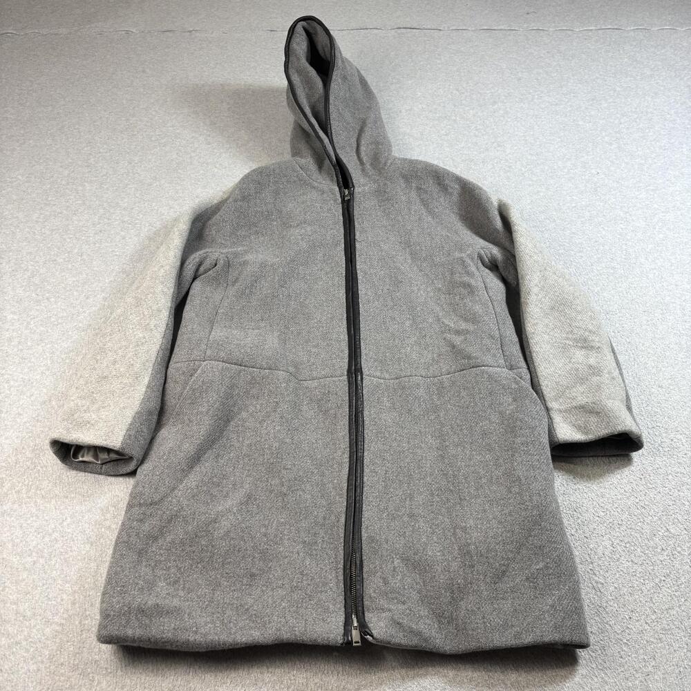 J Crew Coat Womens 10 Gray Stadium Cloth Nellogori Hooded Wool Jacket Heritage